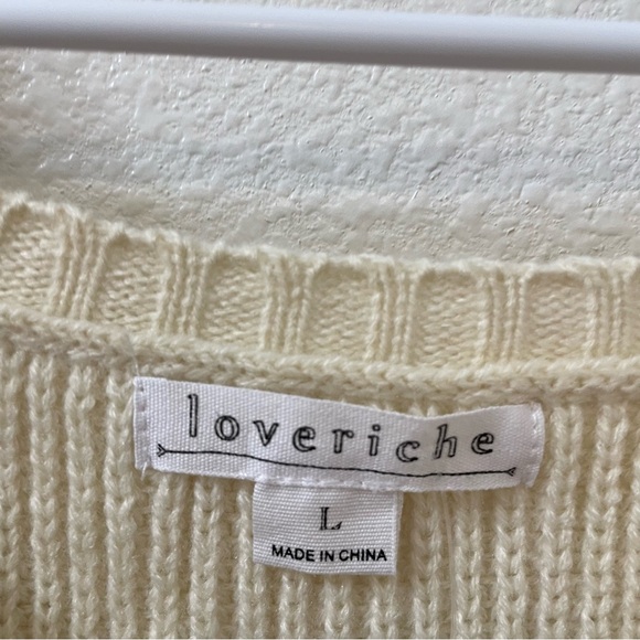 Love Riche knit sweaters tan NWT large - Picture 4 of 5